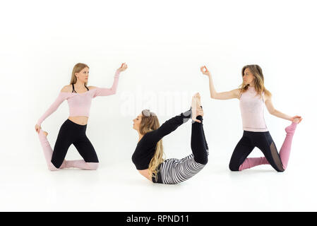 Wallpaper pose, group, workout, yoga, class for mobile and desktop, section  спорт, resolution 2000x1123 - download