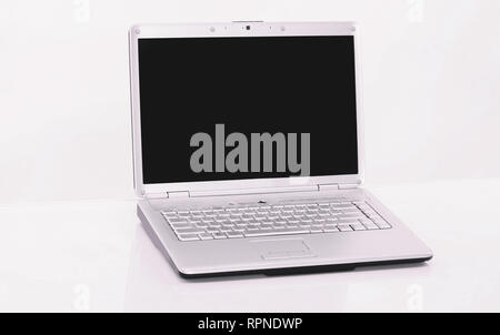 closeup opened notebook.isolated on a white background Stock Photo
