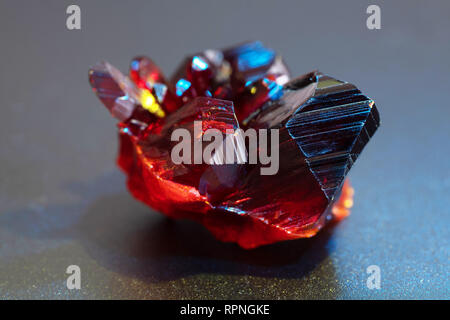 Gemstone nugget. Transparent Raw Ruby Stock Photo