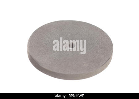 Round grindstone isolated on white background Stock Photo