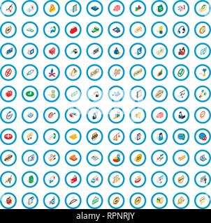 100 business icons set, isometric 3d style Stock Vector
