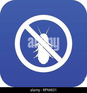 No termite sign icon digital blue Stock Vector