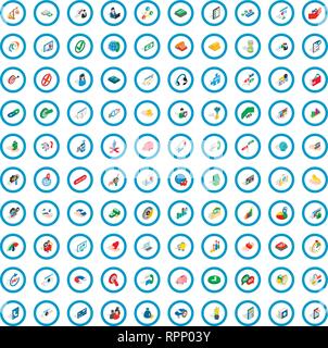 100 business payment icons set, isometric 3d style Stock Vector