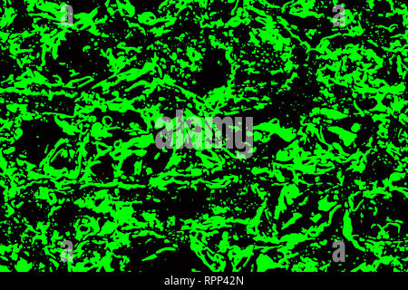 Abstract random green pattern based on naturally occurring patterns on a black background. Stock Photo