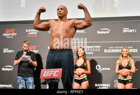 Prague, Czech Republic. 22nd Feb, 2019. Rogerio de Lima from Brazil attends a festive weighing prior to the UFC Fight Night Prague, on February 22, 2019, in Prague, Czech Republic. The fight night will be held on February 23. Credit: Vit Simanek/CTK Photo/Alamy Live News Stock Photo