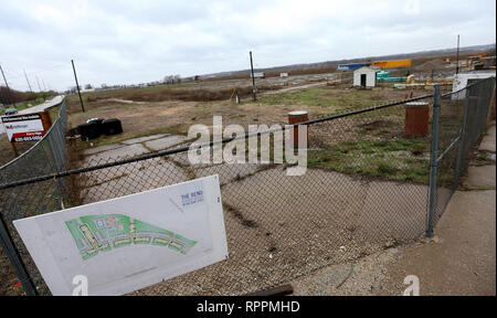 East Moline, Iowa, USA. 5th Apr, 2017. The Bend development area (former Case plant), Wednesday, April 5, 2017, along the East Moline riverfront. Hyatt House/Hyatt Place hotel projects have received financing to build. Credit: John Schultz/Quad-City Times/ZUMA Wire/Alamy Live News Stock Photo