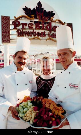 October 20, 2012 - Davenport, Iowa, U.S. - Left to right: Matthew Vitermarkt, Davenport; Evie Spero, Rock Island, President of Heart Society; and Dan Sims, Rock Island. Friday, March 29, 1991. (Credit Image: © Quad-City Times Archives/Quad-City Times via ZUMA Wire) Stock Photo