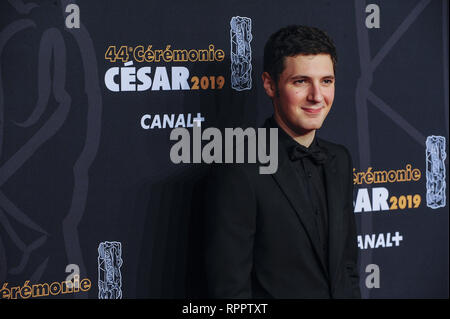 Paris, France. 22nd Feb, 2019. Vincent Lacoste seen on the red carpet during the Cesar Film Awards 2019 at the Salle Pleyel in Paris, France. Credit: Thierry Le Fouille/SOPA Images/ZUMA Wire/Alamy Live News Stock Photo