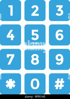 Keypad icon design template vector isolated illustration Stock Vector