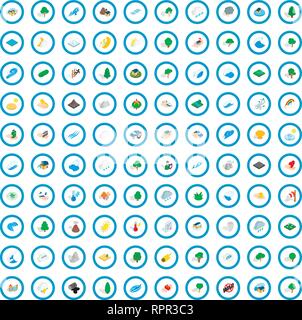 100 calamity icons set, isometric 3d style Stock Vector