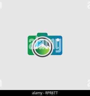 Business Photograph logo, camera graphic vector. Stock Vector