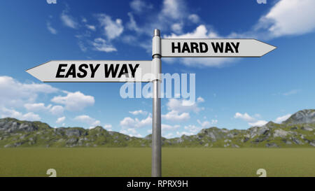 Way choice showing strategy Stock Photo