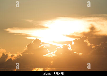 Cloudy sky in sunset Stock Photo