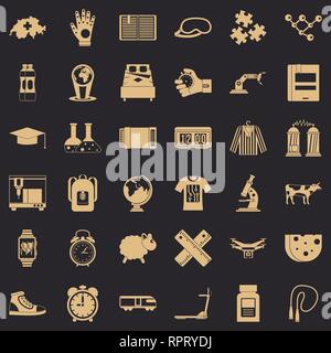 Switzerland icons set, simple style Stock Vector