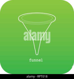 Funnel icon green vector Stock Vector