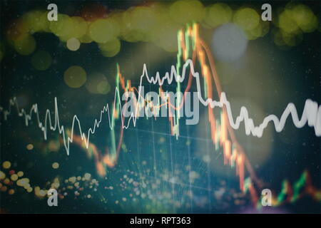 Business financial or stock market background. Business graph on stock market financial exchange Stock Photo