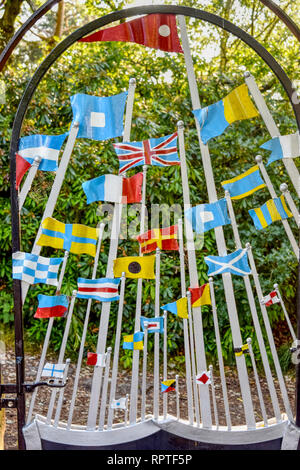 Flags on Bidston Hill Wirral Stock Photo