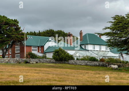 Government House, Stanley, Falkland Islands Stock Photo