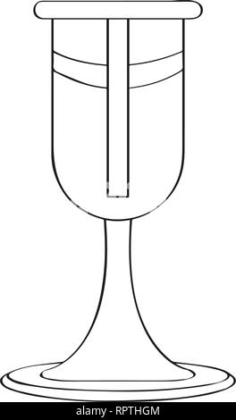 Isolated chalice outline Stock Vector