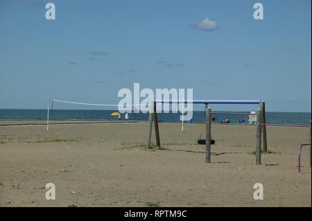 The beach on Lake Erie, Ashtabula, Oh Stock Photo