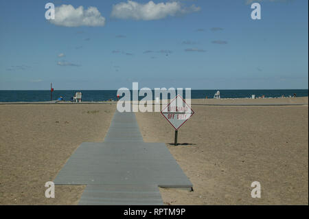 The beach on Lake Erie, Ashtabula, Oh Stock Photo