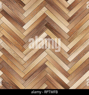 Small pattern of seamless wood parquet texture for render interior or your background Stock Photo