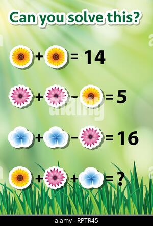 Can you solve math illustration Stock Vector