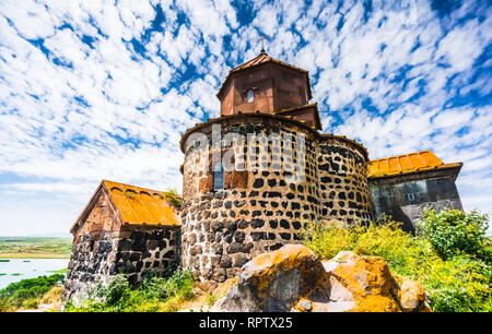 Hayravank monastery on the shores of lake Sevan, Armenia Stock Photo