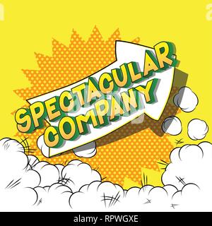 Spectacular Company - Vector illustrated comic book style phrase on abstract background. Stock Vector