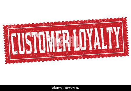 Customer loyalty sign or stamp on white background, vector illustration Stock Vector