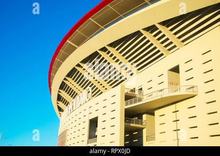 Facade of Wanda Metropolitano stadium. Madrid, Spain. Stock Photo