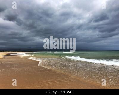 Storm over Lookout beach, Plettenberg Bay, Western Cape, South Africa Stock Photo