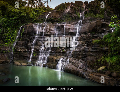 Waterfall In A Ciletuh Palabuhanratu Geopark West Java Indonesia 