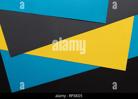 Abstract creative yellow-gray-black paper background Stock Photo