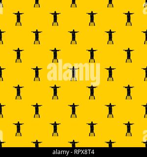 The Christ the Redeemer statue pattern vector Stock Vector