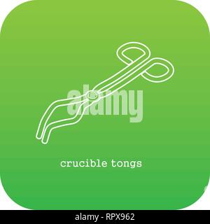 Crucible tongicon green vector Stock Vector