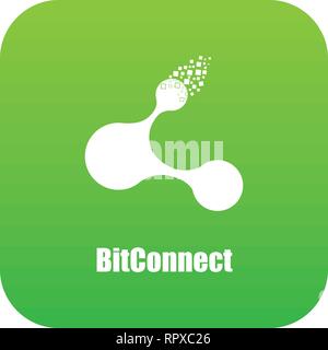 Bitconnect icon green vector Stock Vector