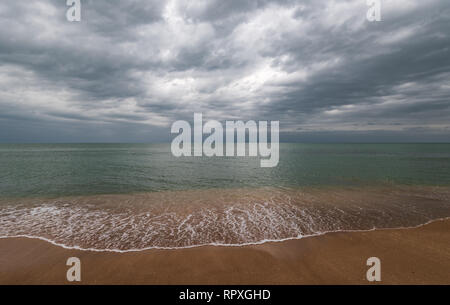 Sea coast in cloudy weather Stock Photo