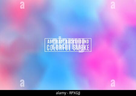 Abstract modern stylish background. Colorful realistic smoke. Blue purple fog. Holi. Indian festival of colors. Colorful texture. Vector illustration. Stock Vector