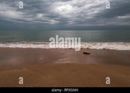 Sea coast in cloudy weather Stock Photo