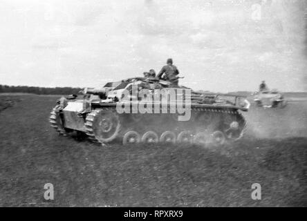 Wehrmacht Heer Sturmgeschütz III StuG III Ausf. C/D / German Army Assault Tank III Stock Photo