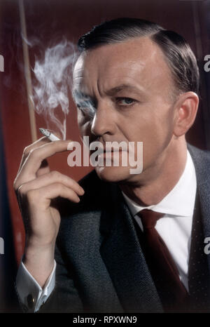 Der deutsche Schauspieler Hannes Messemer, 1960. German actor Hannes Messemer, 1960. Stock Photo