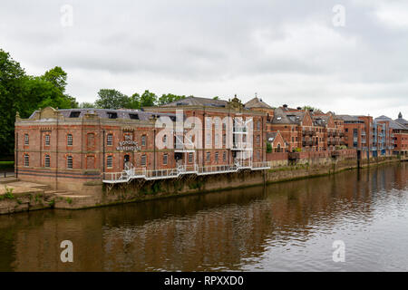 The Bonding Warehouse on the River Ouse, City of York, UK. Stock Photo