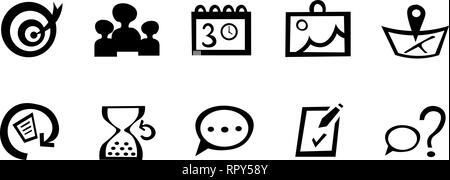Set of web icons, simply web icon set for a home page Stock Vector
