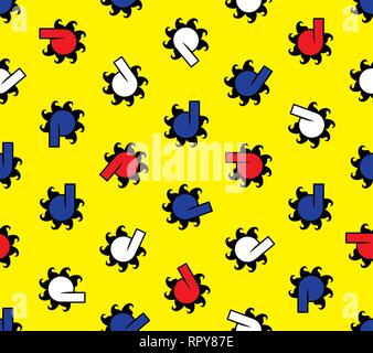 american pattern with sun Stock Vector