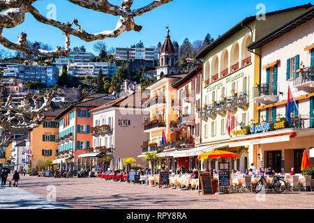 Ascona, Ticino, 03/21/2018 Switzerland: Ascona is a municipality in the district of Locarno in the canton of Ticino in Switzerland.The town is a popul Stock Photo