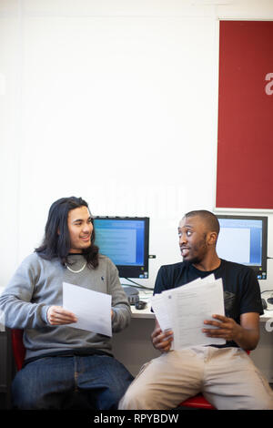 adults in a further education college studying access for further education Stock Photo