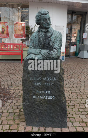 Statue of Julius Mosen 1803 - 1867 by Dichter Dramaturg. Oldenburg. Lower Saxony. Germany. Stock Photo