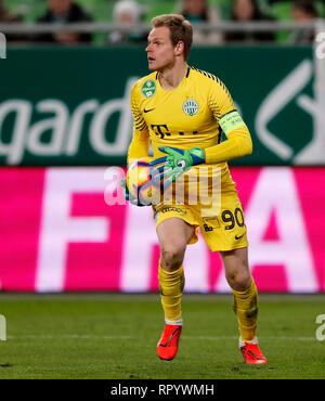 BUDAPEST, HUNGARY - FEBRUARY 5: Goalkeeper Denes Dibusz of