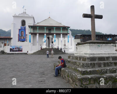 GUATEMALA  Ceremonies concerning the beatification of Father Stanley Francis Aplas Rother, who was murdered in 1981, at Santiago de Atitlan. The church. Stock Photo